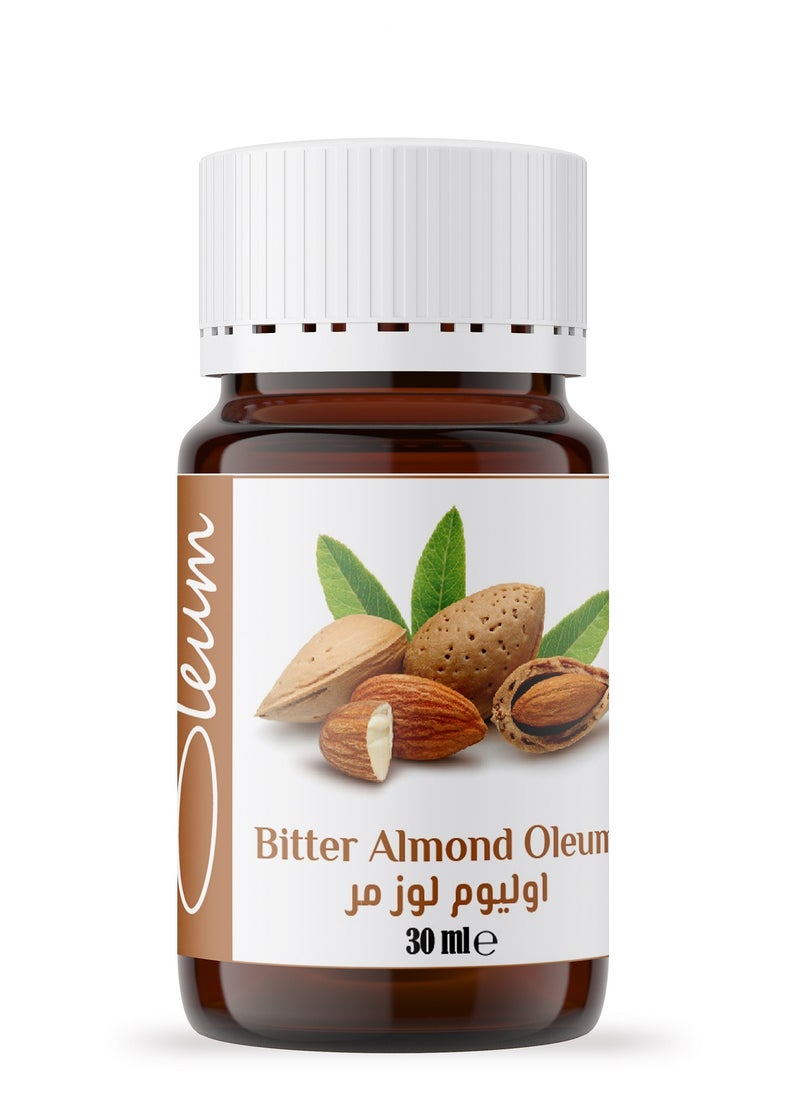 Oleum Bitter Almond Oil 30 ml for Cosmetics. 100% Pure, Natural, and Stone milled oil. Skincare, Haircare