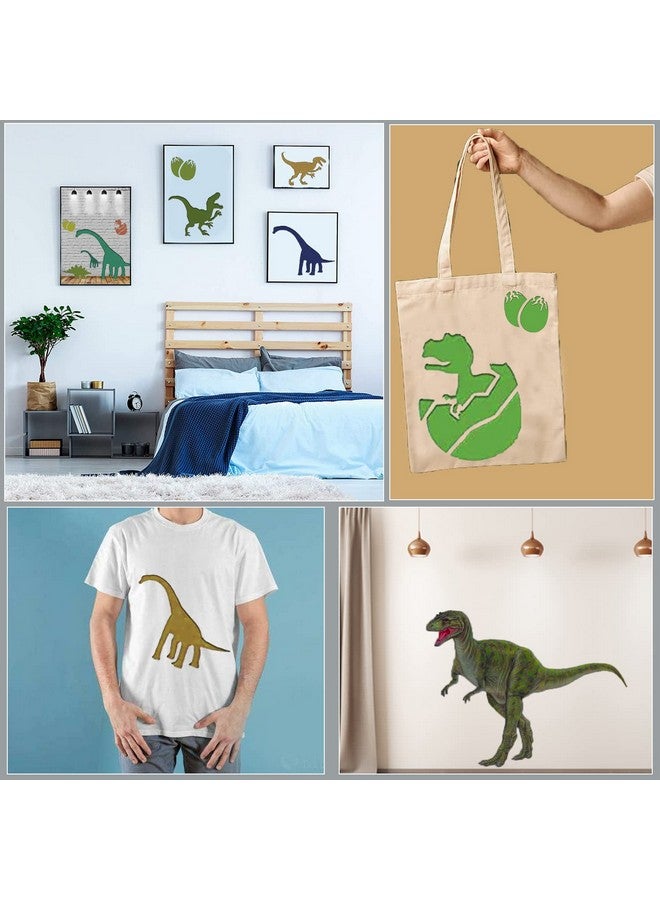 Grekywin 36 Pieces Dinosaur Stencils For Kids Plastic Painting Templates For Painting Spraying Sponge Roller Painting Crayon Drawing Chalk Drawing Airbrush Painting (6 X 6 Inch) - Image 5