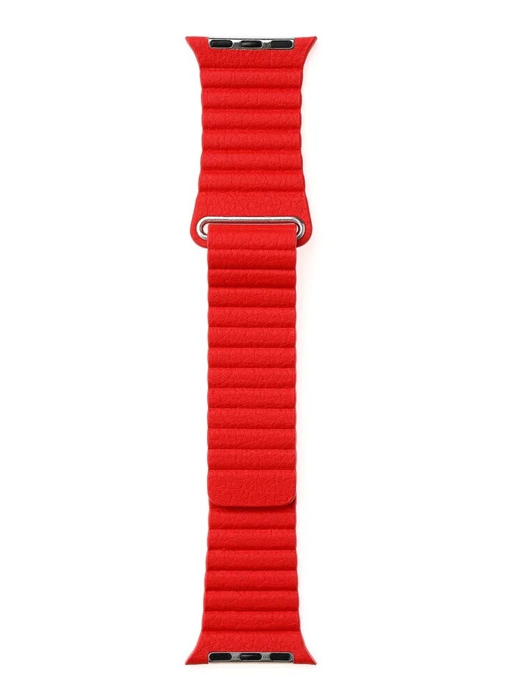 TWEGGON 3pc Replacement Leather Loop Apple Watch Band for 46mm/45mm/44mm/49mm  - Image 4