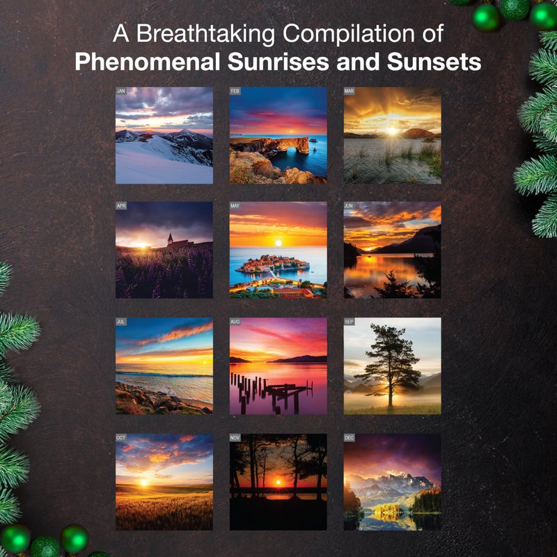 MICASA PRESS Sunrises & Sunsets 2026 Wall Calendar 12 Month | 12" x 24" Open | Thick & Sturdy Paper | Holiday Gift | Scenic Nature Calendar 2026 - Image 3