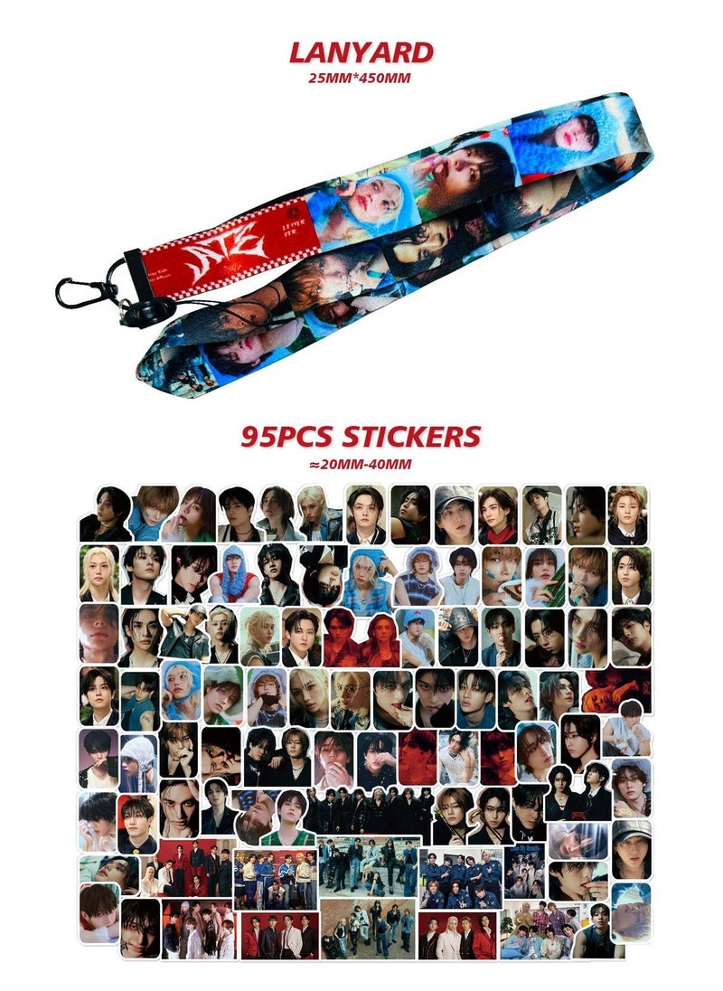 EHOME StrayKids New Album ATE Gift Box Set With Lomo Cards, Acrylic Stand, Hand Account Tape, Lanyard, Stickers, Photo Card  - Image 5