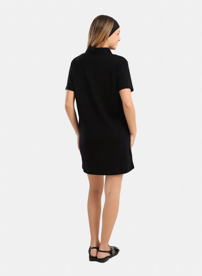 Carina Cotton Collared Short Dress - Image 3