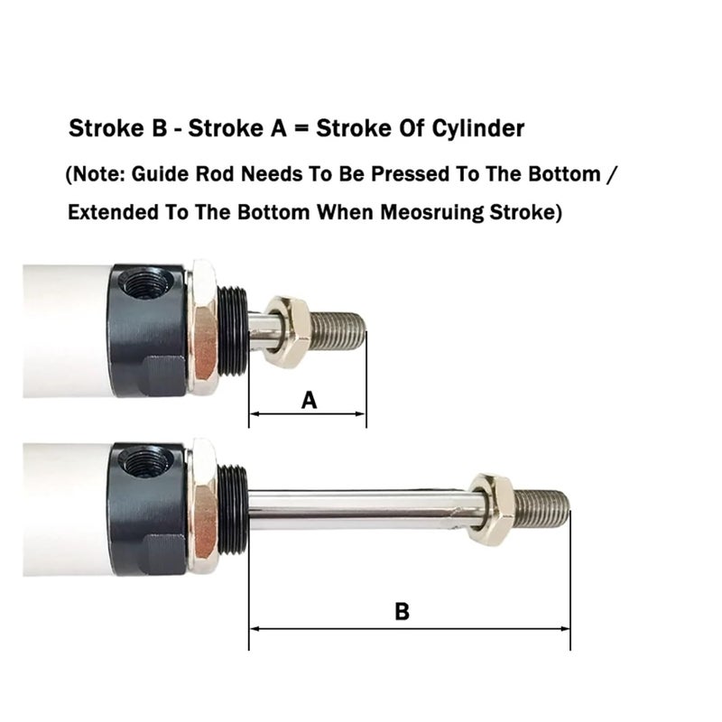 MAL16 20 25 32 40mm Bore Mini Double Action Pneumatic Air Cylinder Piston 25 50 100 200 400 500mm Stroke Aluminum Small Part Joyful(Stroke 50mm,Bore 20mm) - Image 4