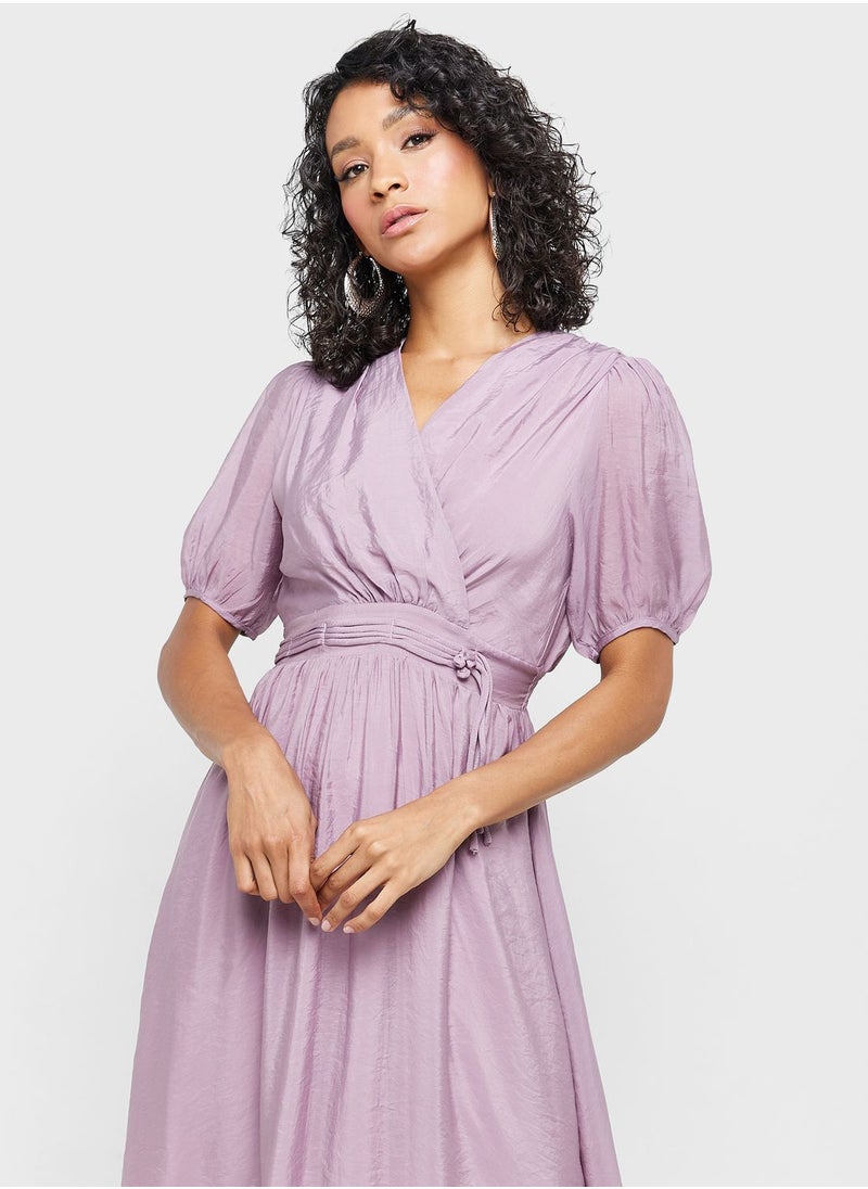 ELLA - Puff Sleeve Dress - Image 1
