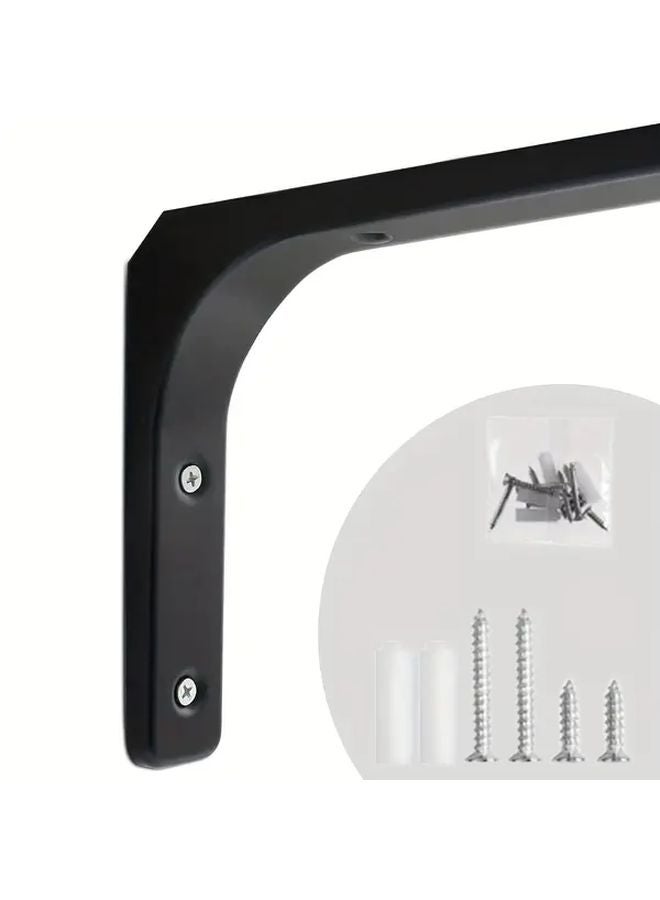 4pcs L Shaped Shelf Brackets 8 Inch Metal 90 Degree Wall Mount Support Frame - Image 5