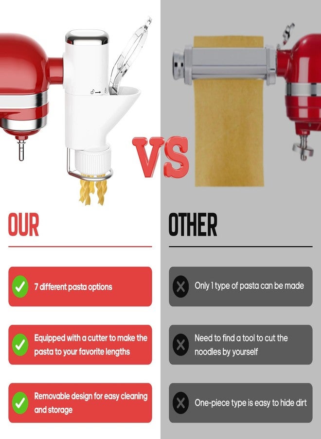 InnoMoon Gourmet Pasta Press Attachment for Kitchenaid Stand Mixers, Pasta Press for Kitchenaid Mixer with 7 Interchangeable Pasta Plates, Pasta Extruder Attachment by InnoMoon - Image 5