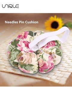 Unique Cushion Sewing Pin, Pumpkin Shape Needle Cushion Holder Band Wearable Pincushions Pincushion with Elastic for Pins for Quilting or DIY Crafts (Flower)  - Image 4