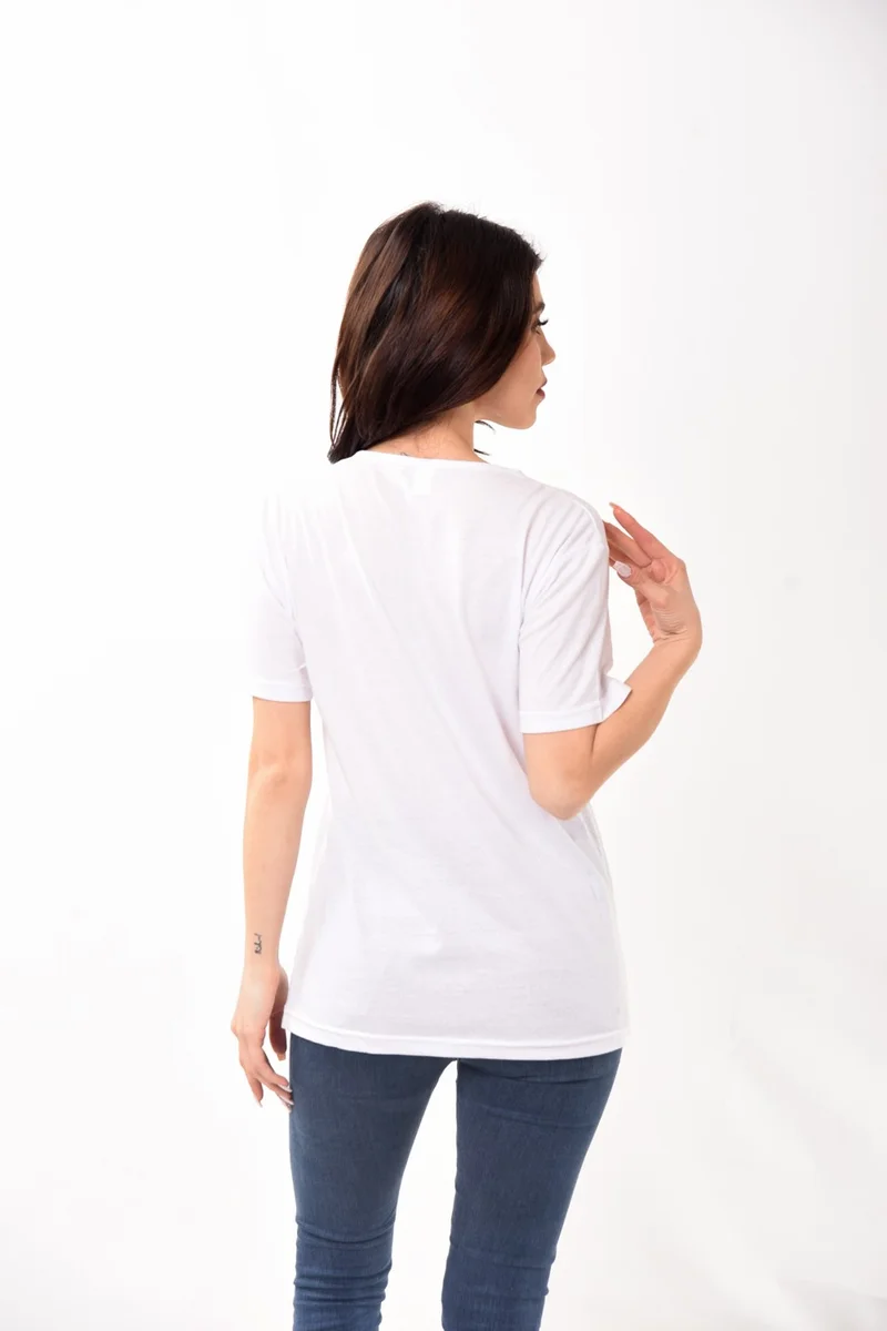 بيليفانتي كولكشن V-Neck Basic Women's T-Shirt White