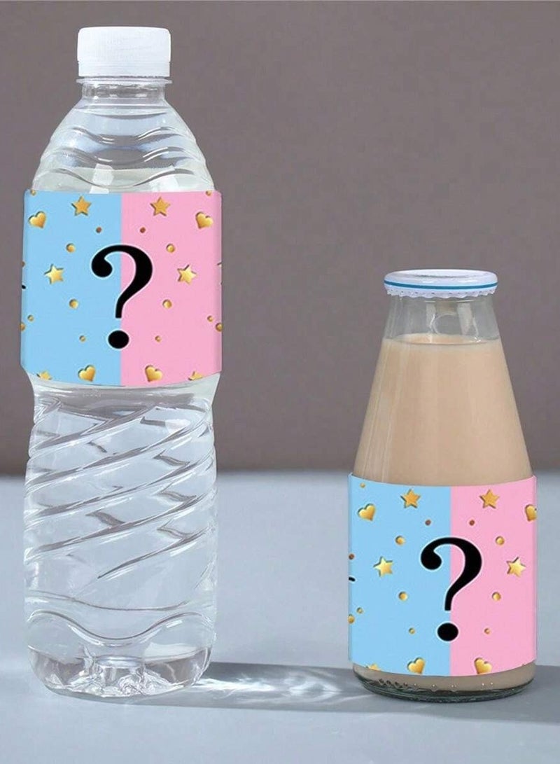 Gender Reveal Water Bottle Labels (10 pcs) - Image 3