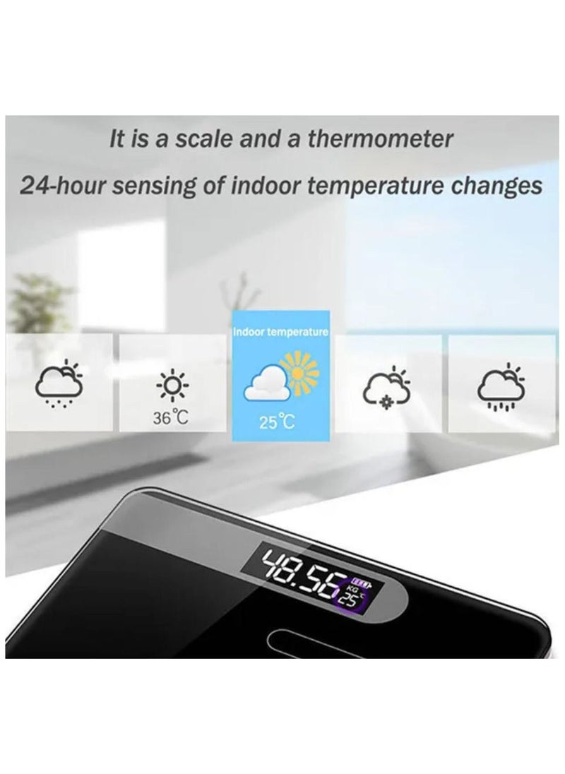 Generic - Professional Digital Body LCD Display Weight Scale Black - Image 1