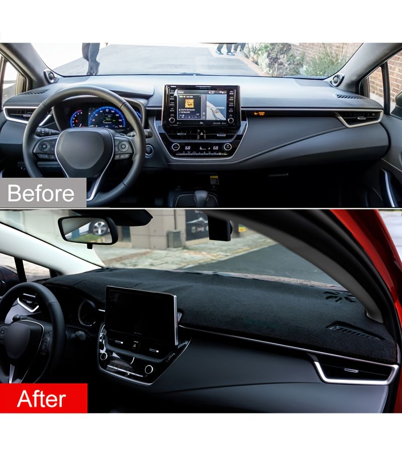Car Dashboard Cover For Toyota Corolla E210 2019 2023 Anti Uv Protection LHD Red Side - Image 3