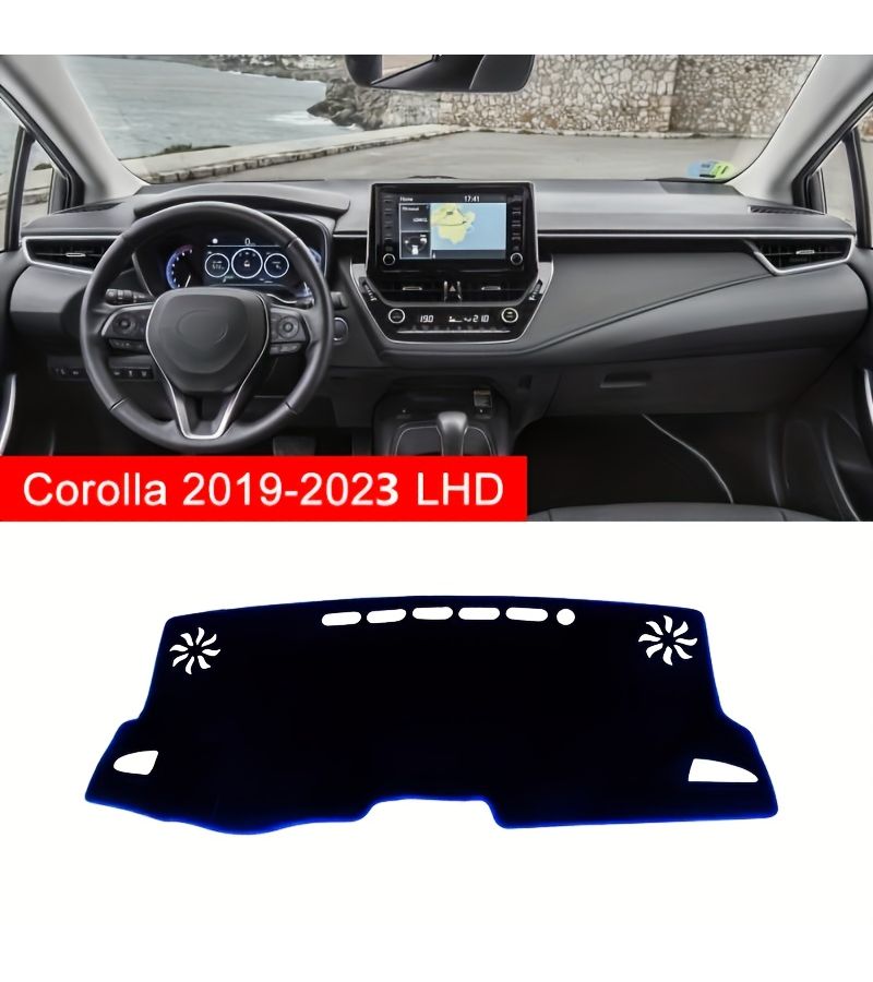 Car Dashboard Cover For Toyota Corolla E210 2019 2023 Anti Uv Protection LHD Red Side - Image 4