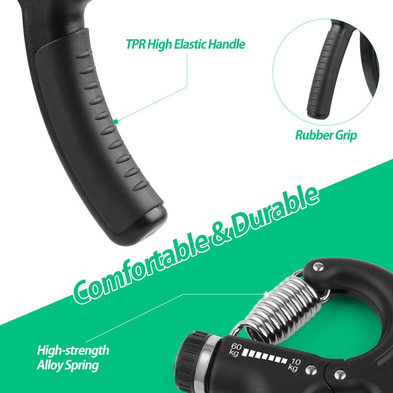 NIYIKOW Grip Strength Trainer Hand Grip Strengthener Adjustable Resistance 22 132Lbs Perfect for Musicians Athletes and Hand Rehabilitation Exercising Assorted Colors - Image 5