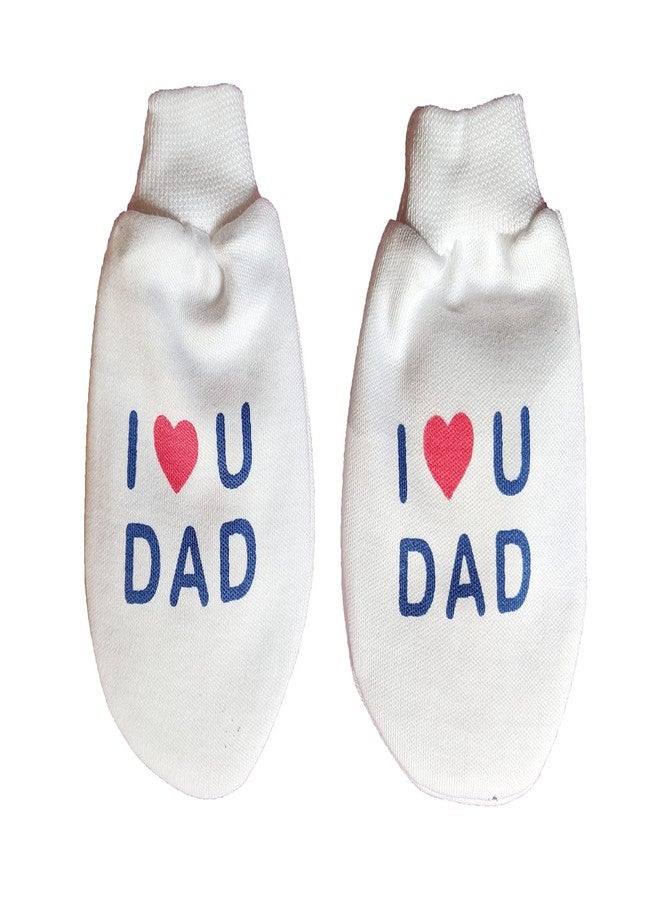 MammaChamp 100% Long Soft Cotton,were I Love Mama Papa Printed Cap and Mitten Booties Combo Set/unisex baby Cap,Gloves & Socks Set/Infants Boys&Girl Shower Gift Pack for 0-6 Months Pk-2 (WHITE) - Image 4