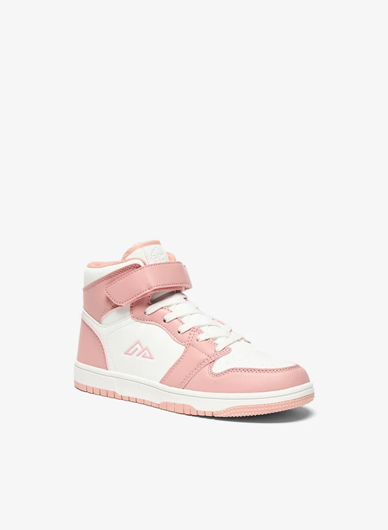 Oaklan by Shoexpress Girls Panelled High-Top Sports Shoes With Hook And Loop Closure