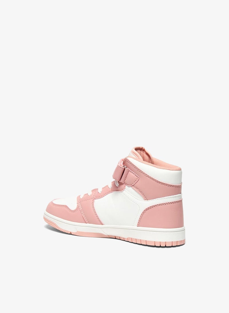 Oaklan by Shoexpress Girls Panelled High-Top Sports Shoes With Hook And Loop Closure - Image 3