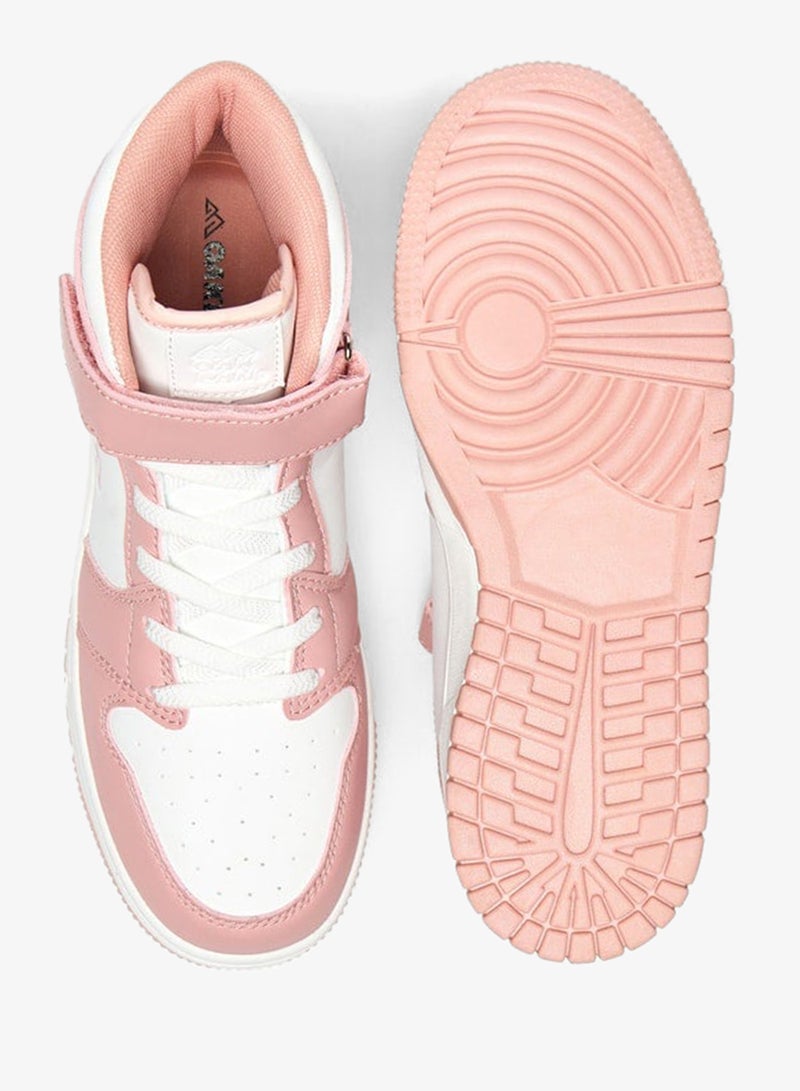 Oaklan by Shoexpress Girls Panelled High-Top Sports Shoes With Hook And Loop Closure - Image 4