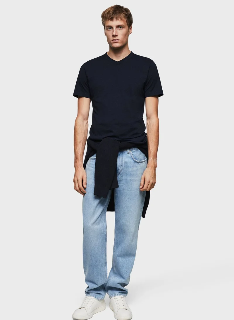 Mango Man Essential V-Neck T-Shirt