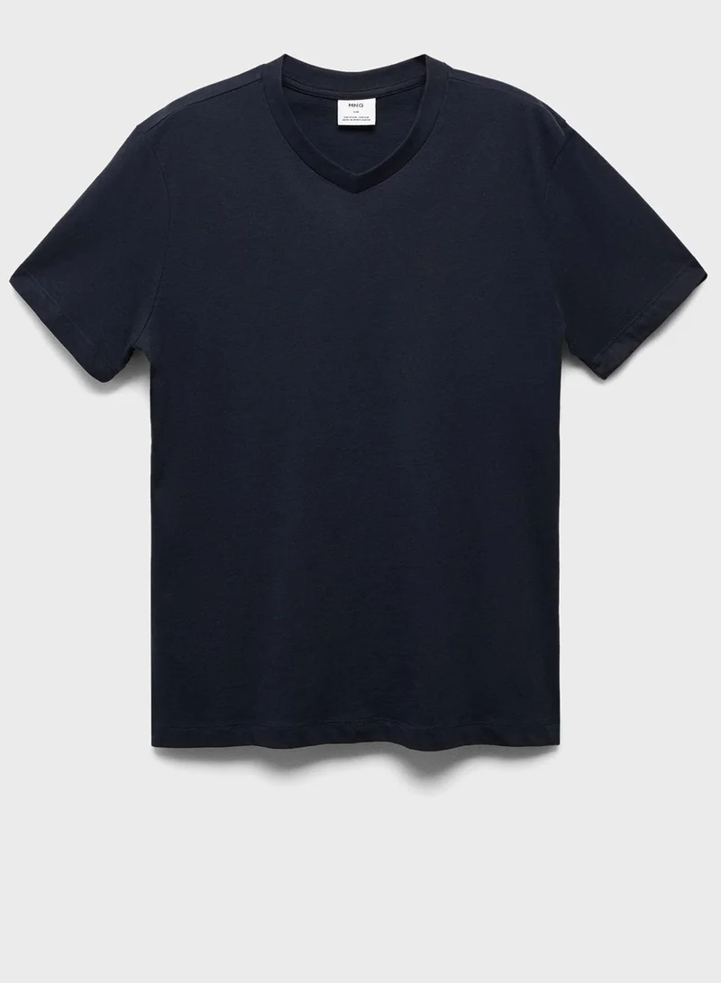 Mango Man Essential V-Neck T-Shirt