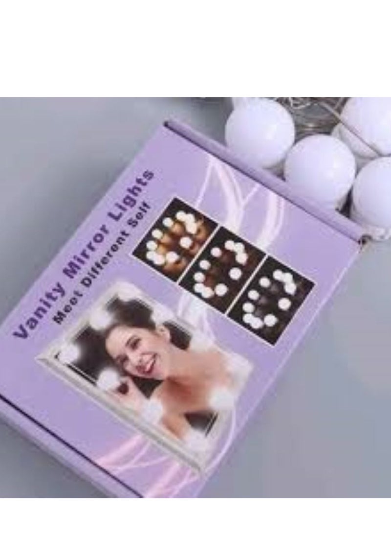 10-piece LED vanity mirror lamp set, multi-colour