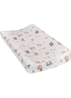 Trend Lab Trend Lab Crayon Jungle Deluxe Flannel Changing Pad Cover, White 10x9x3 Inch (Pack of 1)  - Image 1