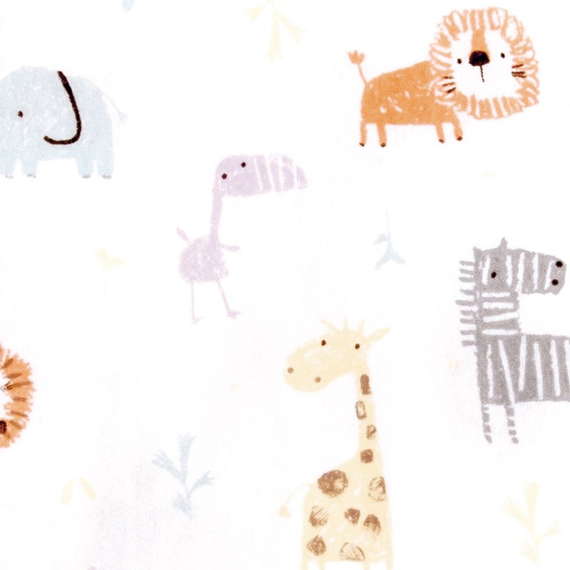 Trend Lab Crayon Jungle Deluxe Flannel Changing Pad Cover, White 10x9x3 Inch (Pack of 1) - Image 2