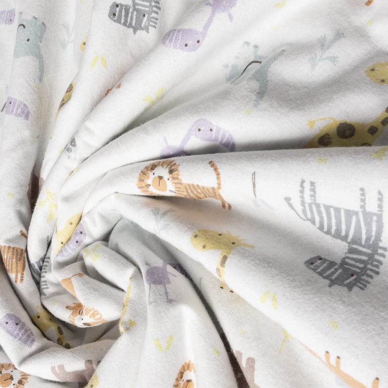Trend Lab Crayon Jungle Deluxe Flannel Changing Pad Cover, White 10x9x3 Inch (Pack of 1) - Image 3