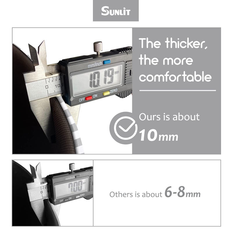 Sunlit Set of 2 Anti Fatigue Kitchen Floor Mat, Non Slip Waterproof Comfort Standing Mat, 0.4 Inch Thick Cushioned Farmhouse Kitchen Rug Runner, Gray and White Buffalo Plaid(Size:17"x28"&17"x47") - Image 2