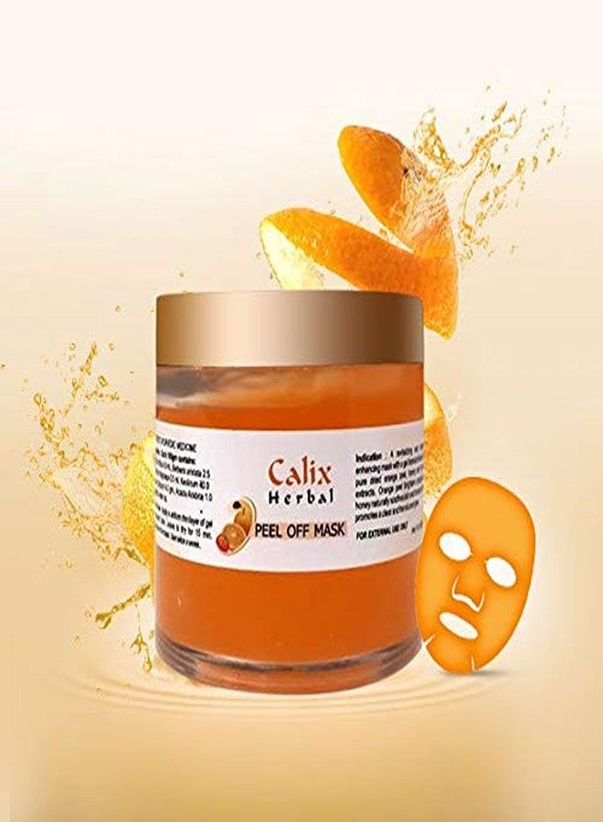 كلاليكس هيربال قناع كاليكس العشبي العضوي والأيورفيدي المقشر لإزالة الأوساخ وفتح المسام وإزالة الخلايا الميتة مع البرتقال والعسل - مناسب لجميع أنواع البشرة للرجال والنساء (100 غرام) - Image 1
