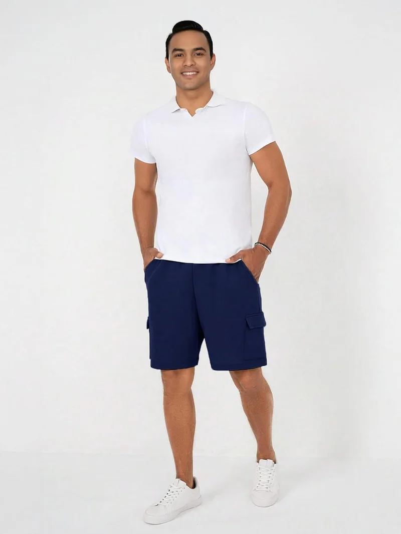 Nobero  NOBERO Men's Navy Cargo Shorts for Men | Best Price UAE