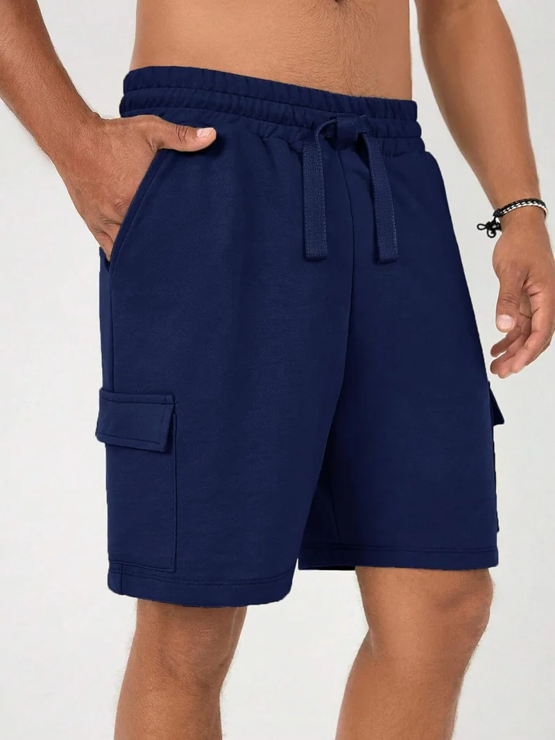 Nobero  NOBERO Men's Navy Cargo Shorts for Men | Best Price UAE