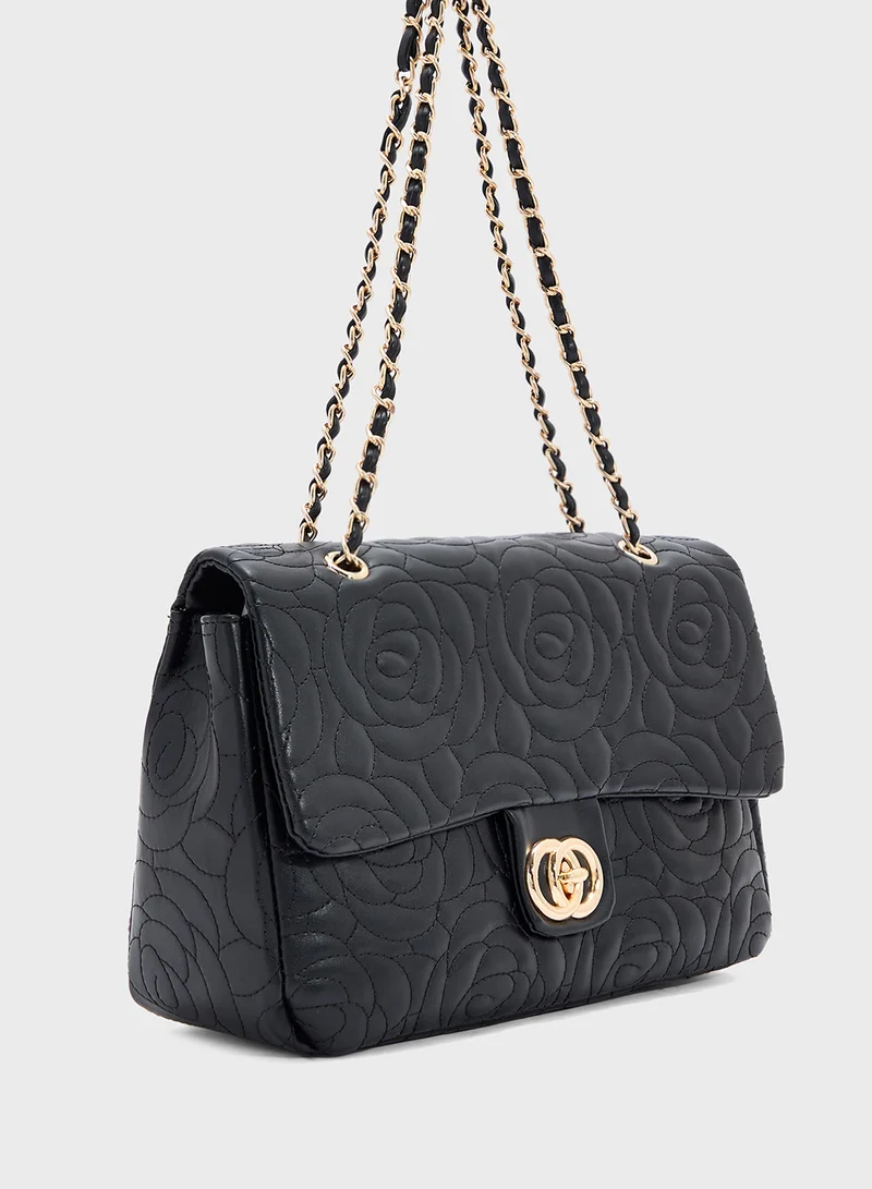 ELLA Rose Floral Embroidered Crossbody Bag