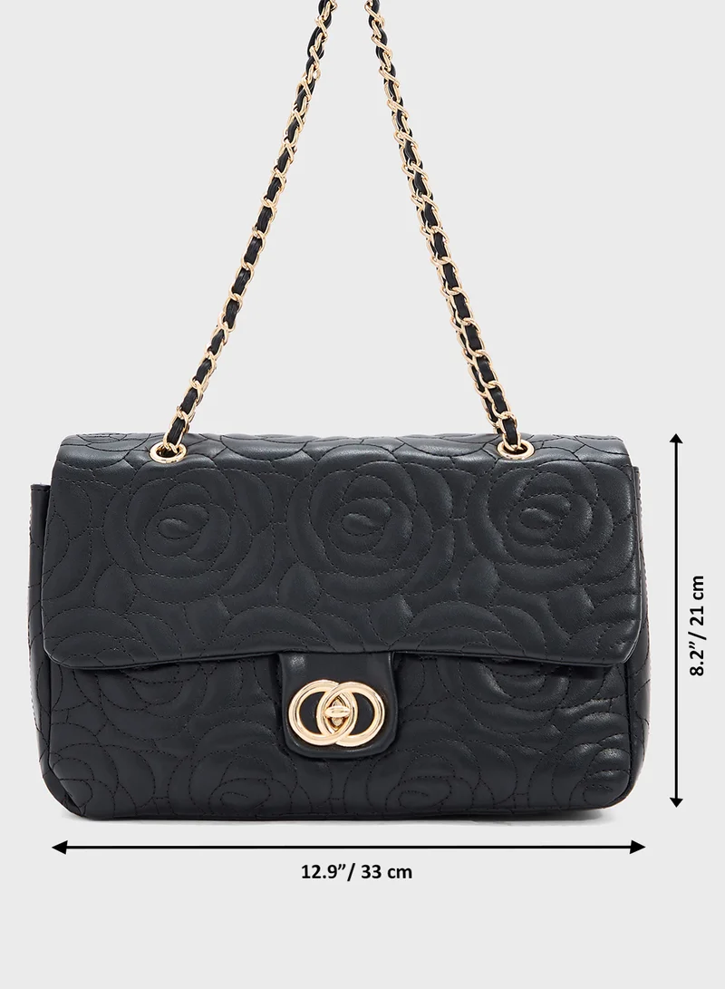 ELLA Rose Floral Embroidered Crossbody Bag