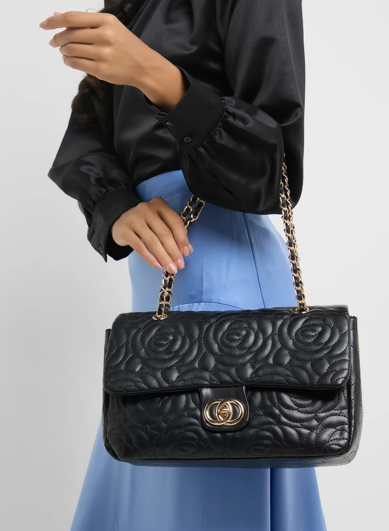 ELLA Rose Floral Embroidered Crossbody Bag