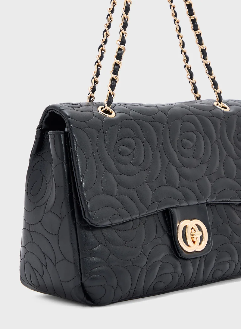 ELLA Rose Floral Embroidered Crossbody Bag