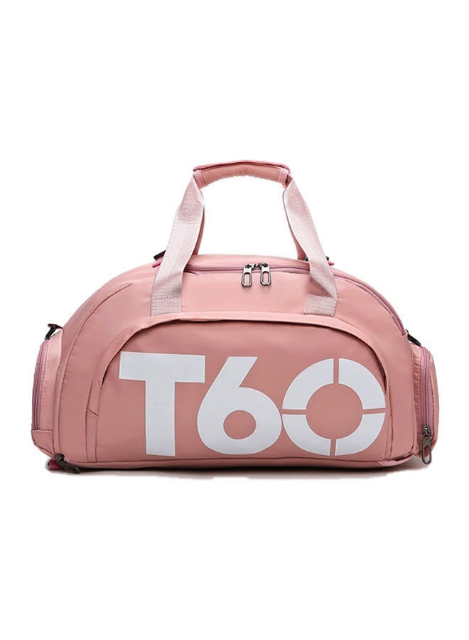 T60 Sports Gym Bag, Travel Duffel bag with Wet Pocket & Shoes Compartment Ultra Lightweight PINK  - Image 2