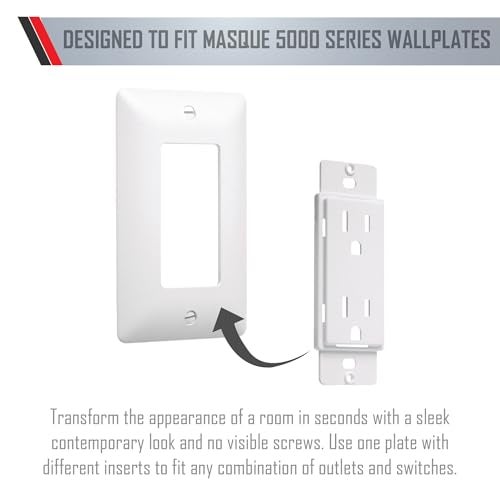 TayMac AD20W Paintable Duplex Adapter Plate, Outlet Adapter , White - Image 2