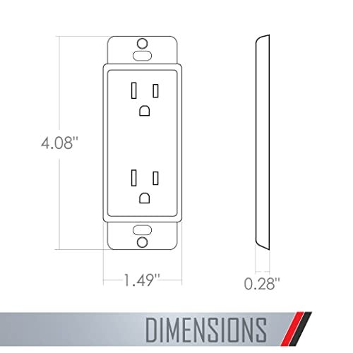TayMac AD20W Paintable Duplex Adapter Plate, Outlet Adapter , White - Image 3