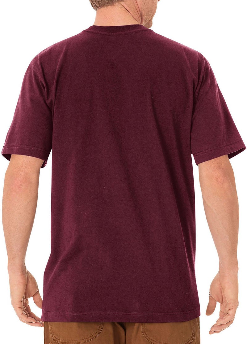 Dickies Men's Big & Tall Heavyweight Crew Neck Short Sleeve Tee Big, Burgundy, XX-Large Tall - Image 2