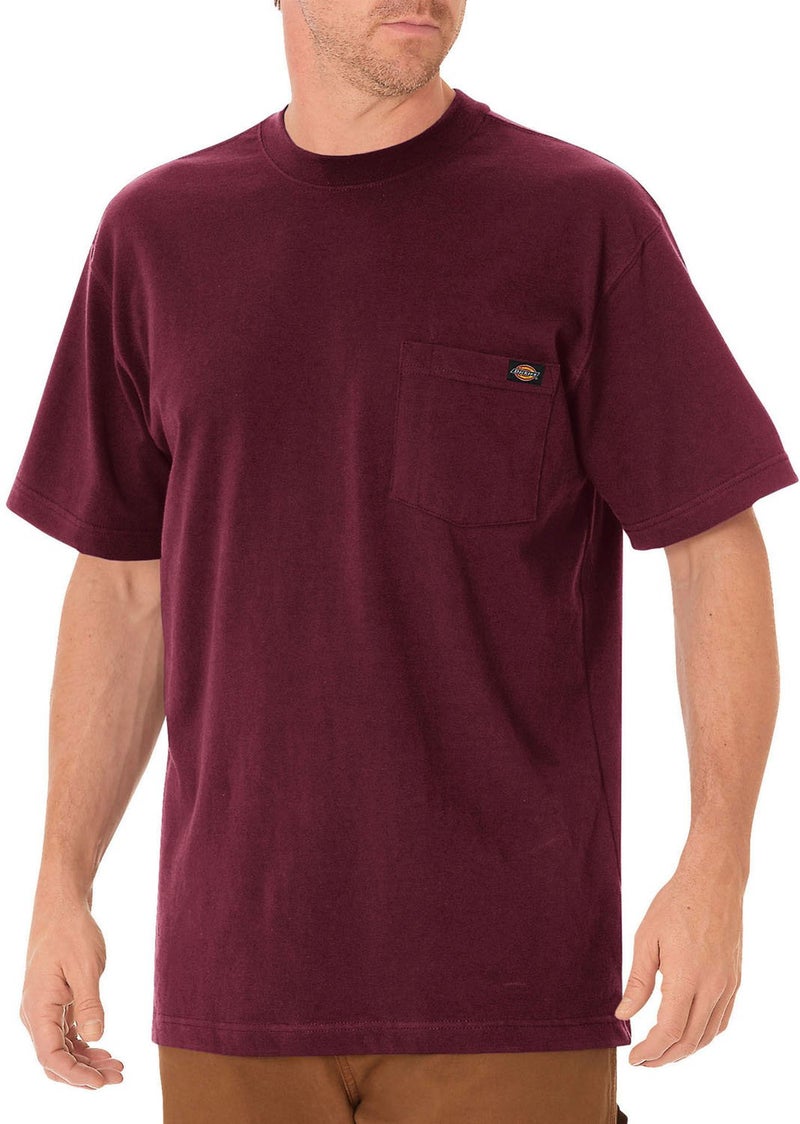 Dickies Men's Big & Tall Heavyweight Crew Neck Short Sleeve Tee Big, Burgundy, XX-Large Tall - Image 1