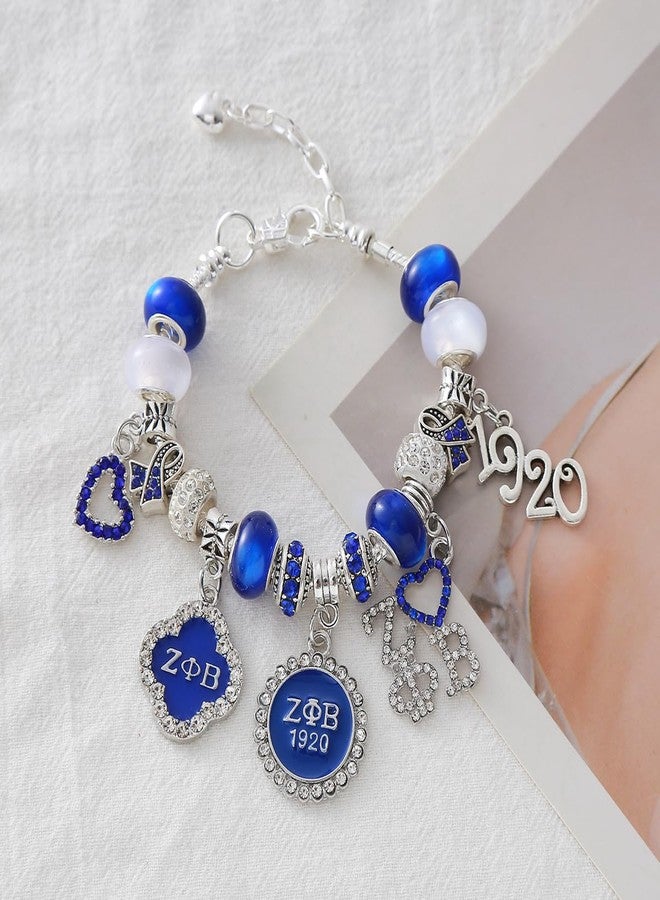 HUSURU Society 1920 Soror Dove Zeta Sorority Bracelets Greek Charms Beaded Bangles For My Sisterhood Members Gifts Adjust For Wrist - Image 3