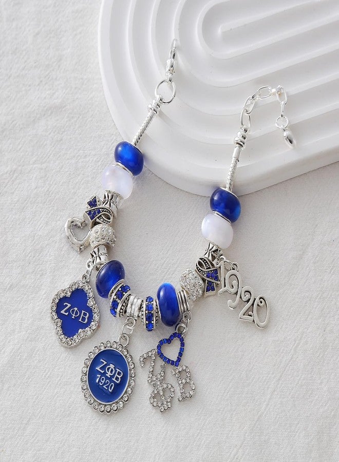 HUSURU Society 1920 Soror Dove Zeta Sorority Bracelets Greek Charms Beaded Bangles For My Sisterhood Members Gifts Adjust For Wrist - Image 4