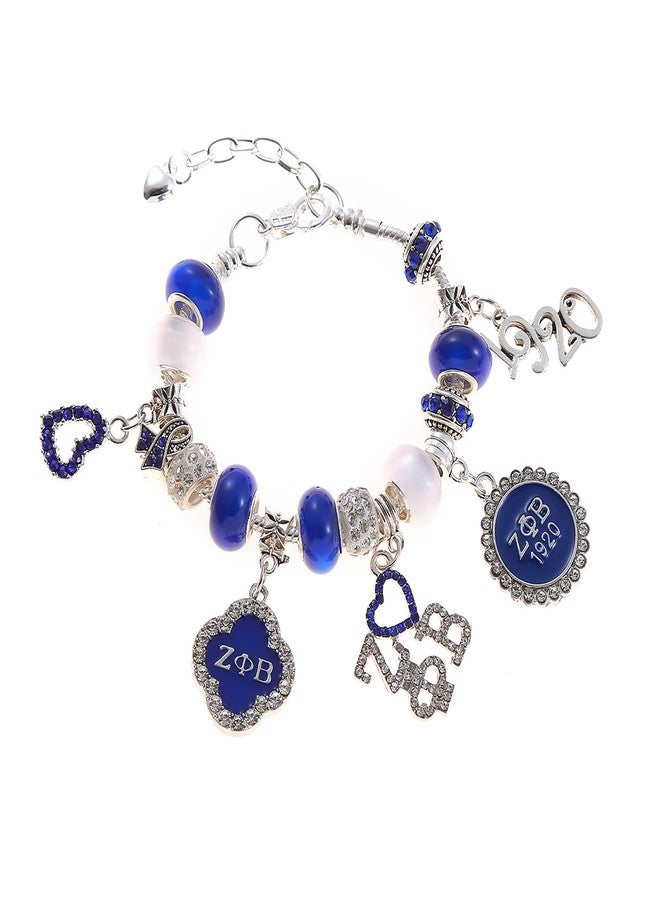 HUSURU Society 1920 Soror Dove Zeta Sorority Bracelets Greek Charms Beaded Bangles For My Sisterhood Members Gifts Adjust For Wrist - Image 2