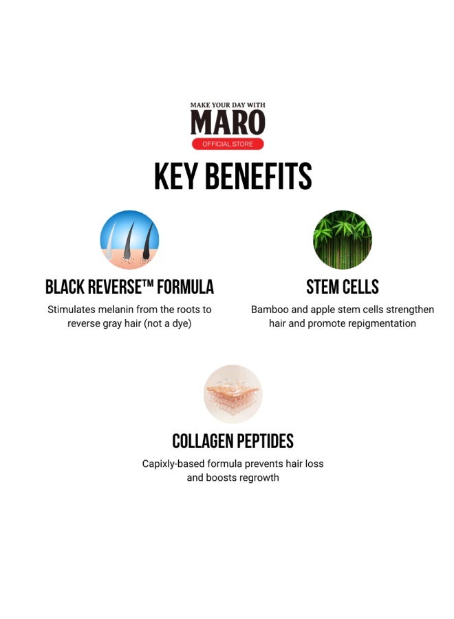 Maro17 Black Plus Hair Shampoo (350ml) - Image 3