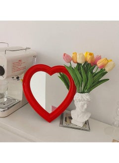 Cool Baby 10.6inch Heart Shape Makeup Mirror, Bedroom Dressing Table Decoration (10.6'' Red)  - Image 3