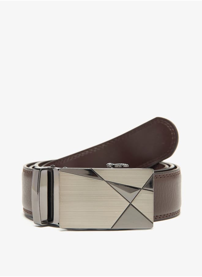 LBL by Shoexpress Men's Solid Belt with Buckle Closure  - Image 3