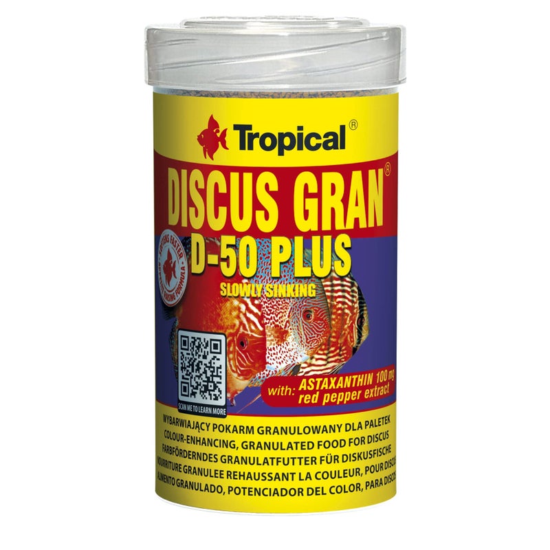 TROPICAL Discus Gran D-50 Plus 100 Ml (Item Code -61613), Fish, Granule, Adult - Image 5