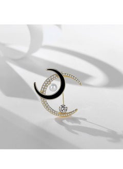 Ant Moon Pearl Pins Brooches for Women, Shining Diamond Brooch Pins for Fashion Jewelry Clothing Accessories  - Image 3