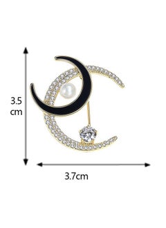 Ant Moon Pearl Pins Brooches for Women, Shining Diamond Brooch Pins for Fashion Jewelry Clothing Accessories  - Image 2