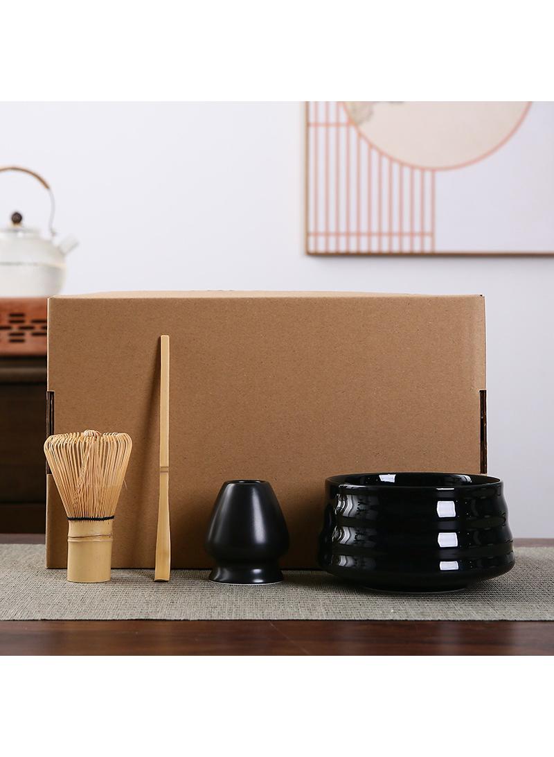 Bluejw Arabest 4 Pcs Matcha Whisk Set, Matcha Whisk and Bowl Kit, Japanese Matcha Tool Set, Home Matcha Whisk with Traditional Scoop and Ceramic Bowl, Perfect Set to Prepare Traditional Matcha - Image 1